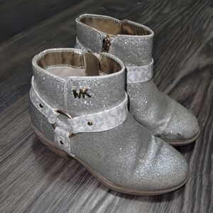 MICHAEL Michael Kors Avery Pamela Metallic Glitter Western Bootie Girls Size 12